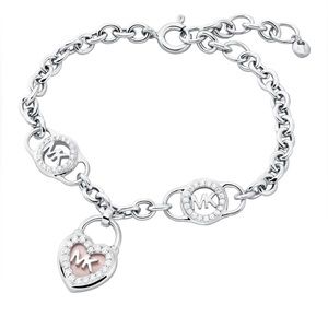 🤩🤩Michael Kors Women's Stainless Steel Chain Bracelet with Crystal Accents